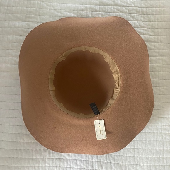 Wide Brim Fedora Fluffy Suede Summer Hat Wool Gold - Picture 5 of 7